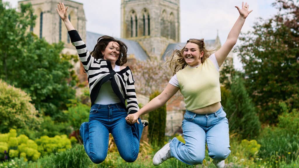Students in Bishop Palace Gardens