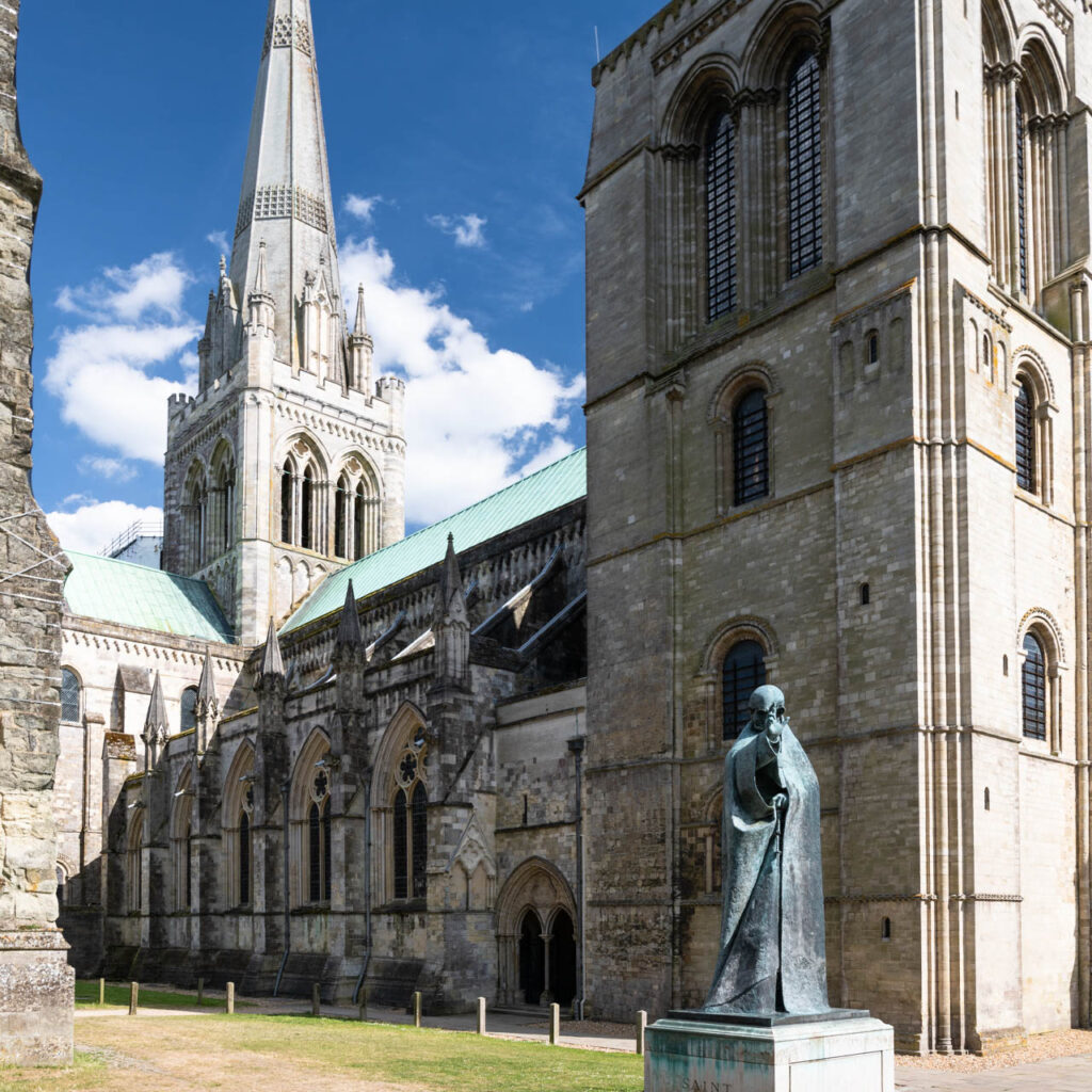 Outside shot of Chichester cathedral