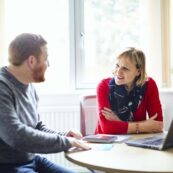 One-to-one support Student receiving one-to-one support from a tutor