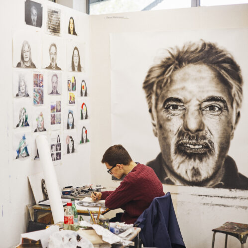 19 Fine Art (25) art student working in studio space