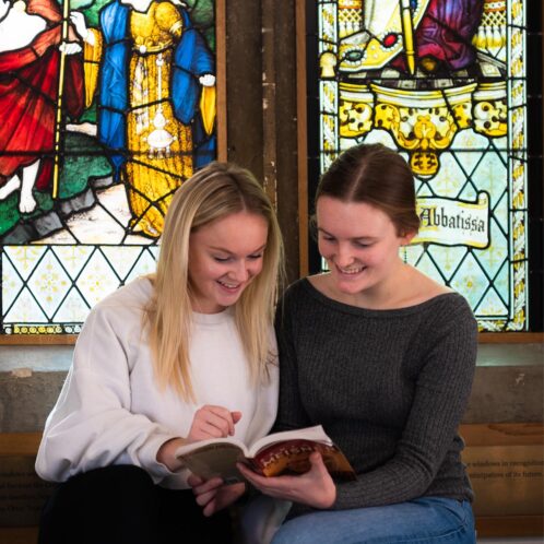 19 Students BOC (72) Web Students reading in Cloisters