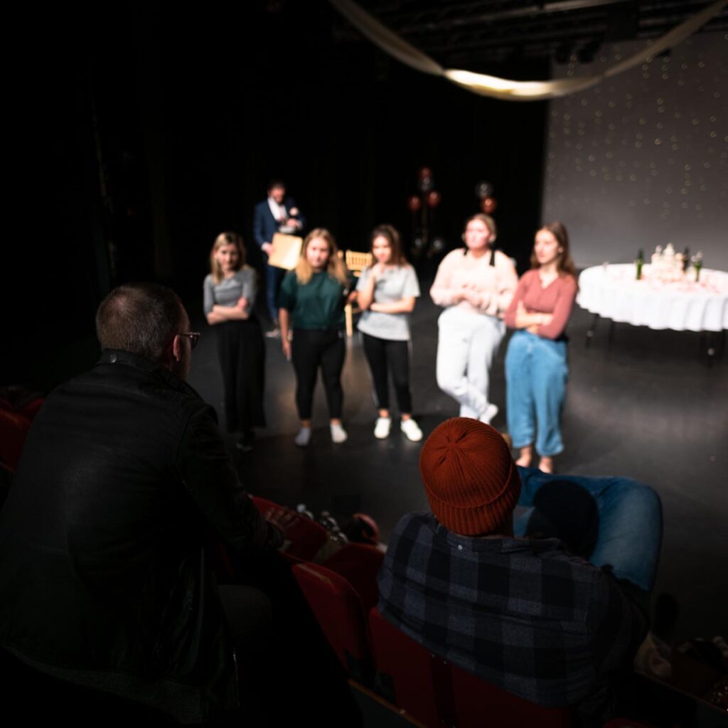 Students rehearsing in ShowRoom