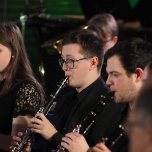 Students performing in group