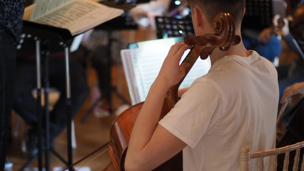 Music students performing