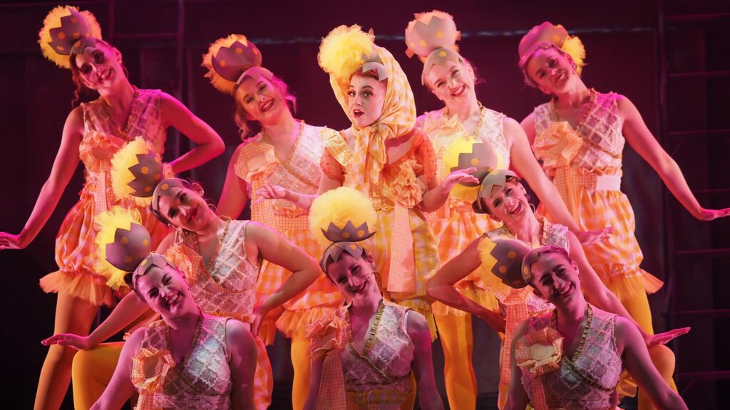 Musical theatre performance students on stage