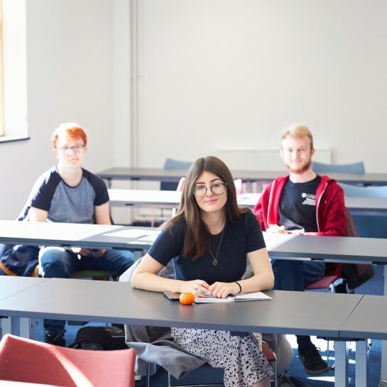 Students sitting exam