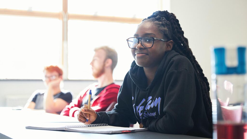 student in seminar