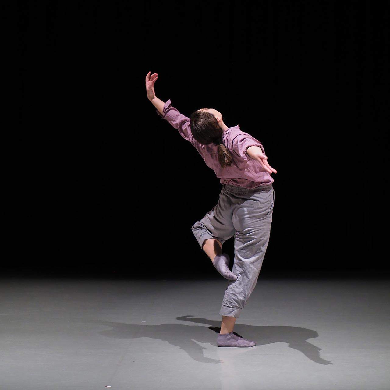 Dance student performing