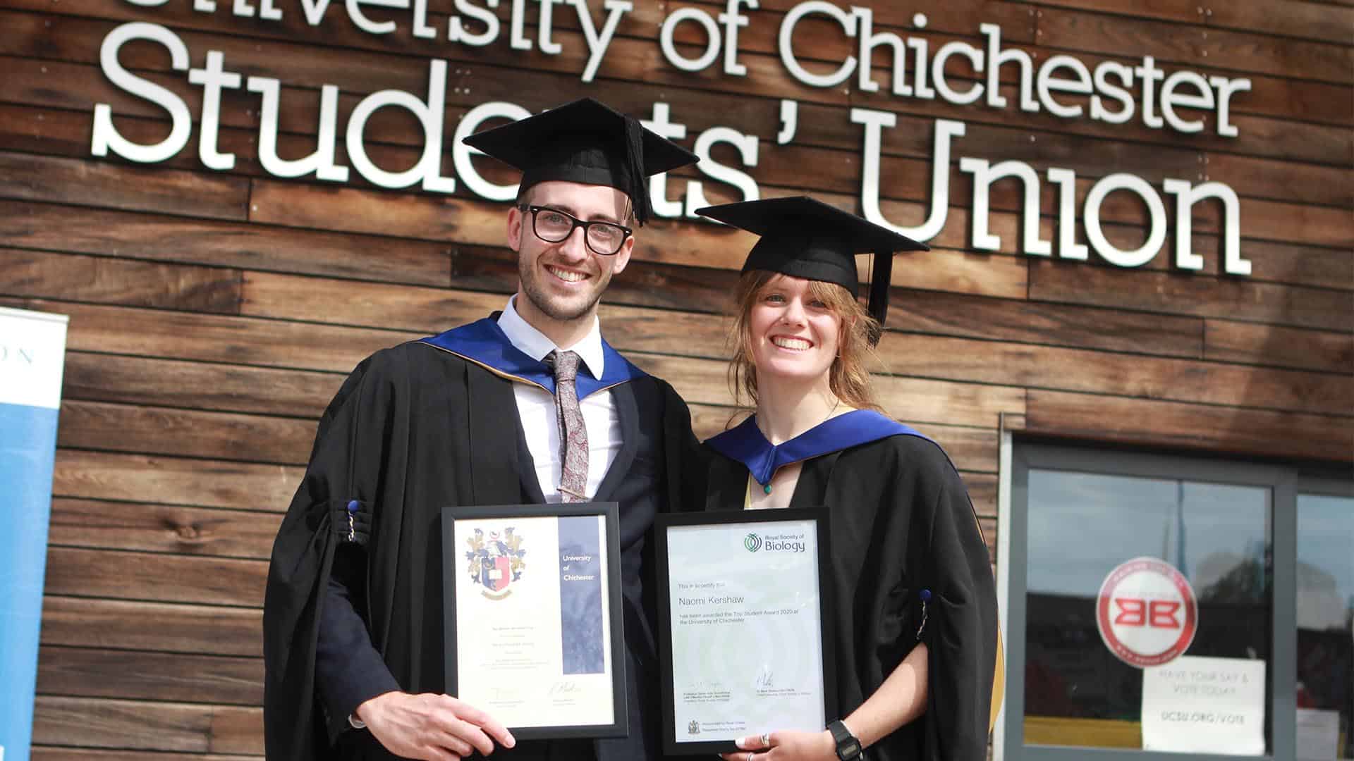 Graduation Photo outside student union