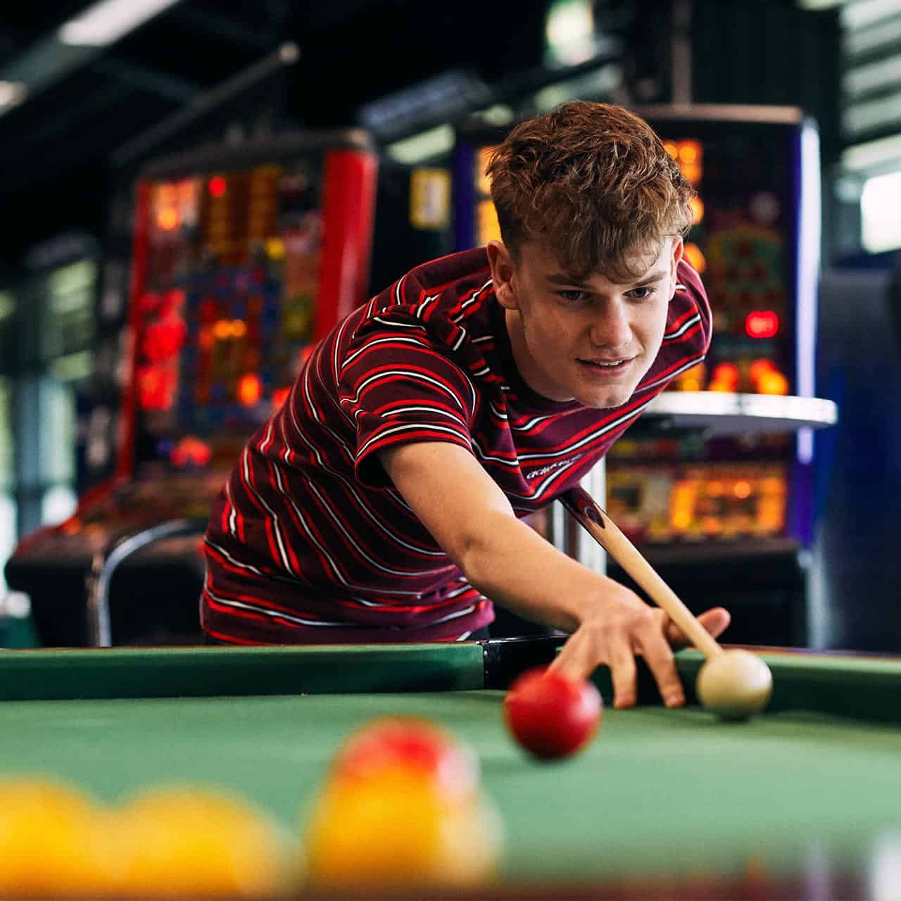 Students playing Pool