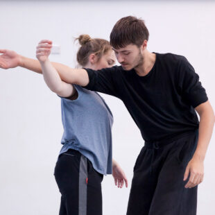Dance students rehearsing
