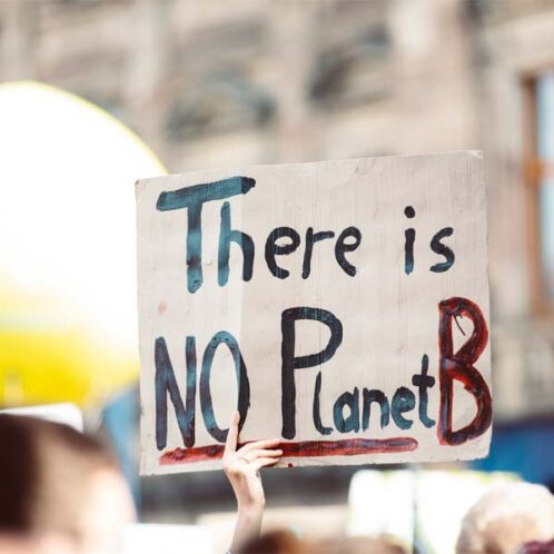 A sign that reads "There is not planet B"