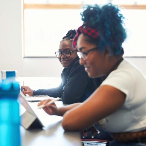 Womens Writings Web Students working