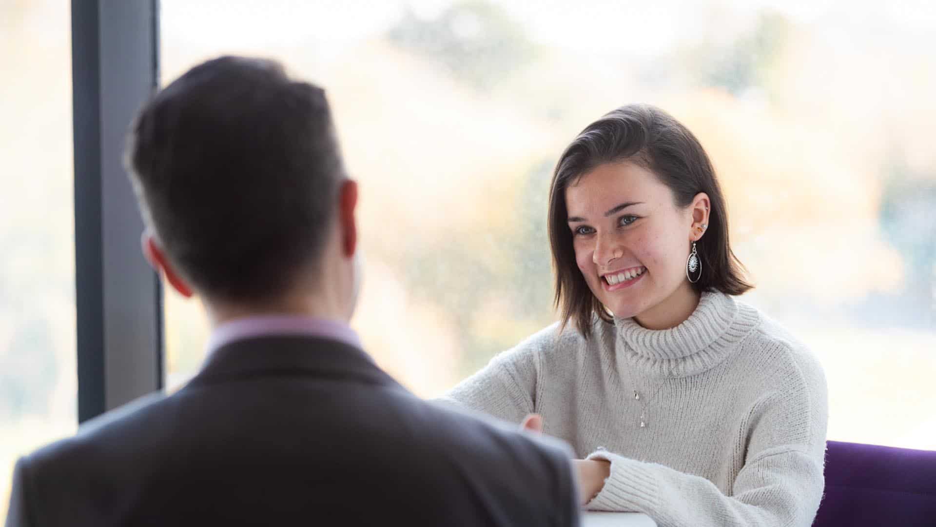 Smiling student