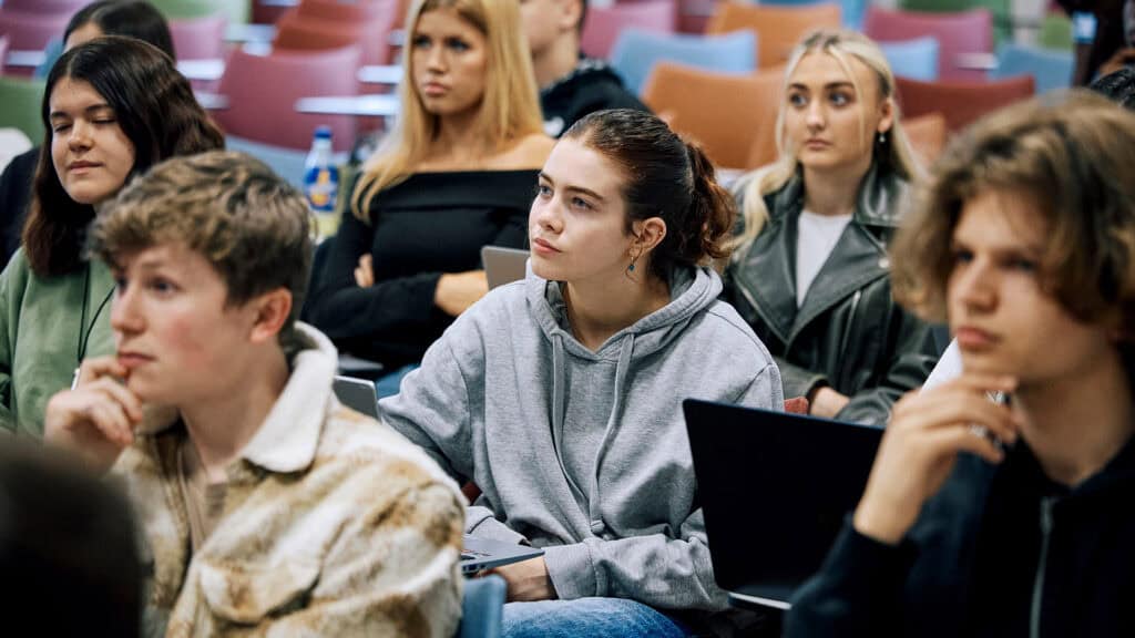 students in business lecture