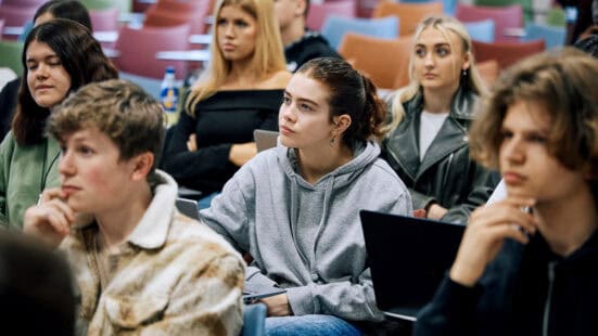 students in business lecture