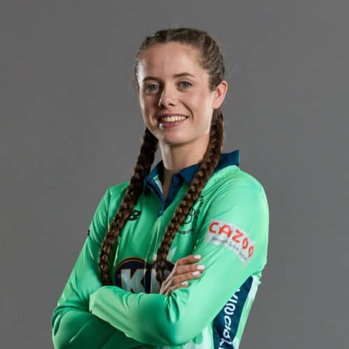 The Hundred Portrait Session Chichester graduate Danielle in Oval Invincibles uniform ahead of the 2021 Hundred cricket competition