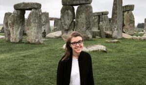 Student by Stonehenge