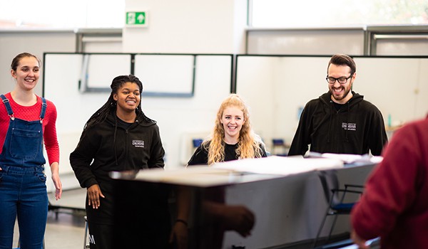 Students in a theatre audition