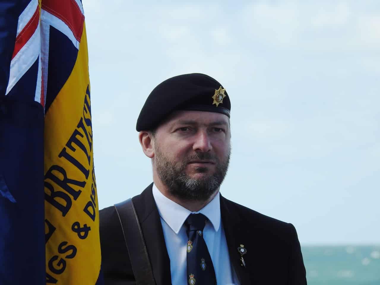 Solider at memorial celebration