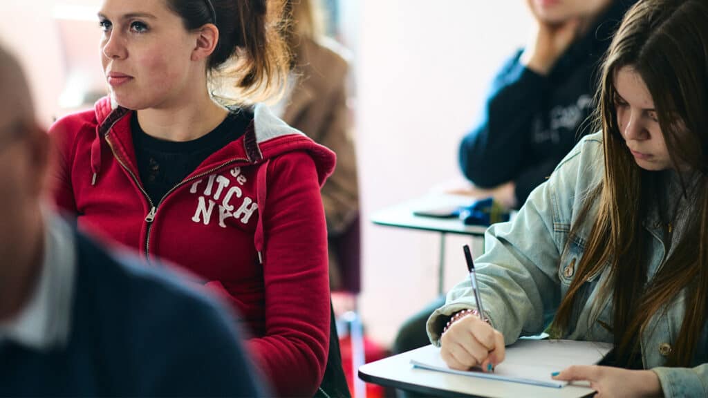 Students sat in class