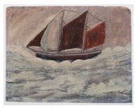 Alfred Wallis (1855-1942) Boat, c.1930, oil on paper, Courtesy of The Bishop Otter Trust