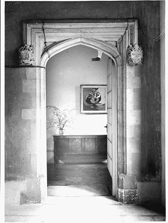 Doorway in Cloisters on the Bishop Otter Campus, c.1953, showing Graham Sutherland’s Entrance to a Lane © University of Chichester Archives