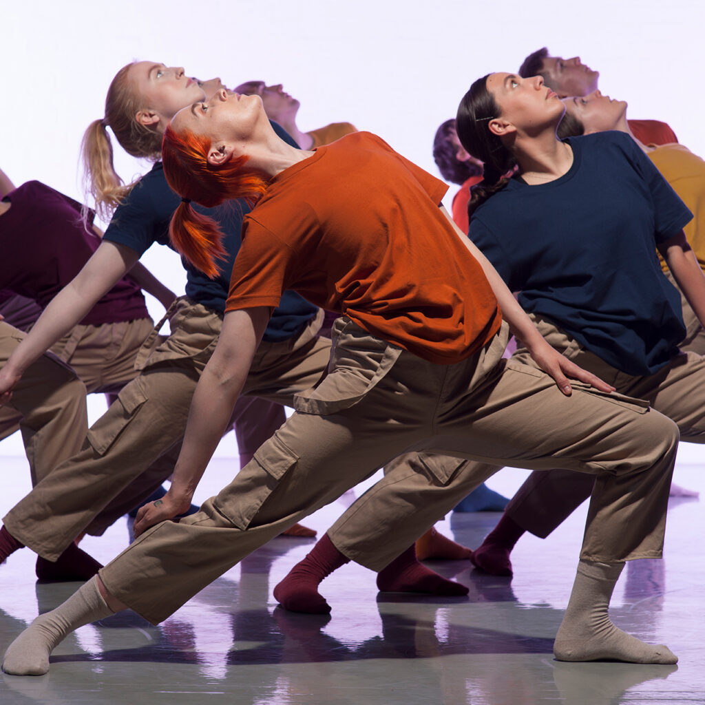 Dance students performing