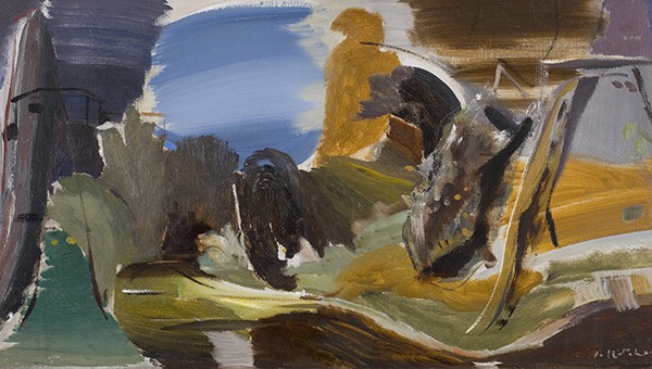 Ivon Hitchens (1893-1979) Autumn Stream, undated, oil on canvas, purchased from the Artist 1950, © The Artist’s Estate, Courtesy The Bishop Otter Trust