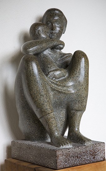 Willi Soukop (1907-1995) Mother and Child, Polyphant stone, Purchased from the Artist 1952, Courtesy The Bishop Otter Trust