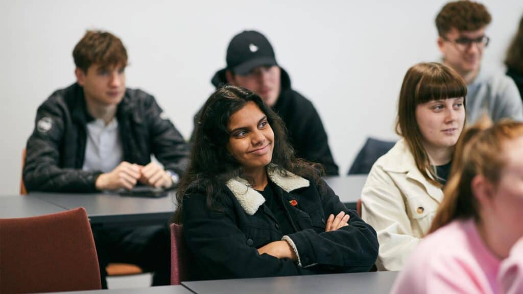 business school students sat in a lecture