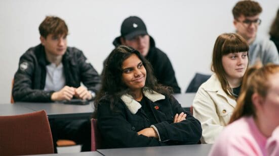 business school students sat in a lecture