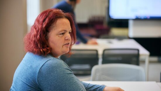 education student sat in lecture