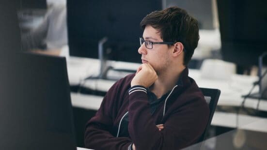 Students sat in an engineering lecture