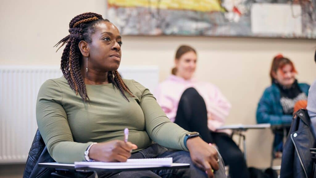 social work students sat in a lecture