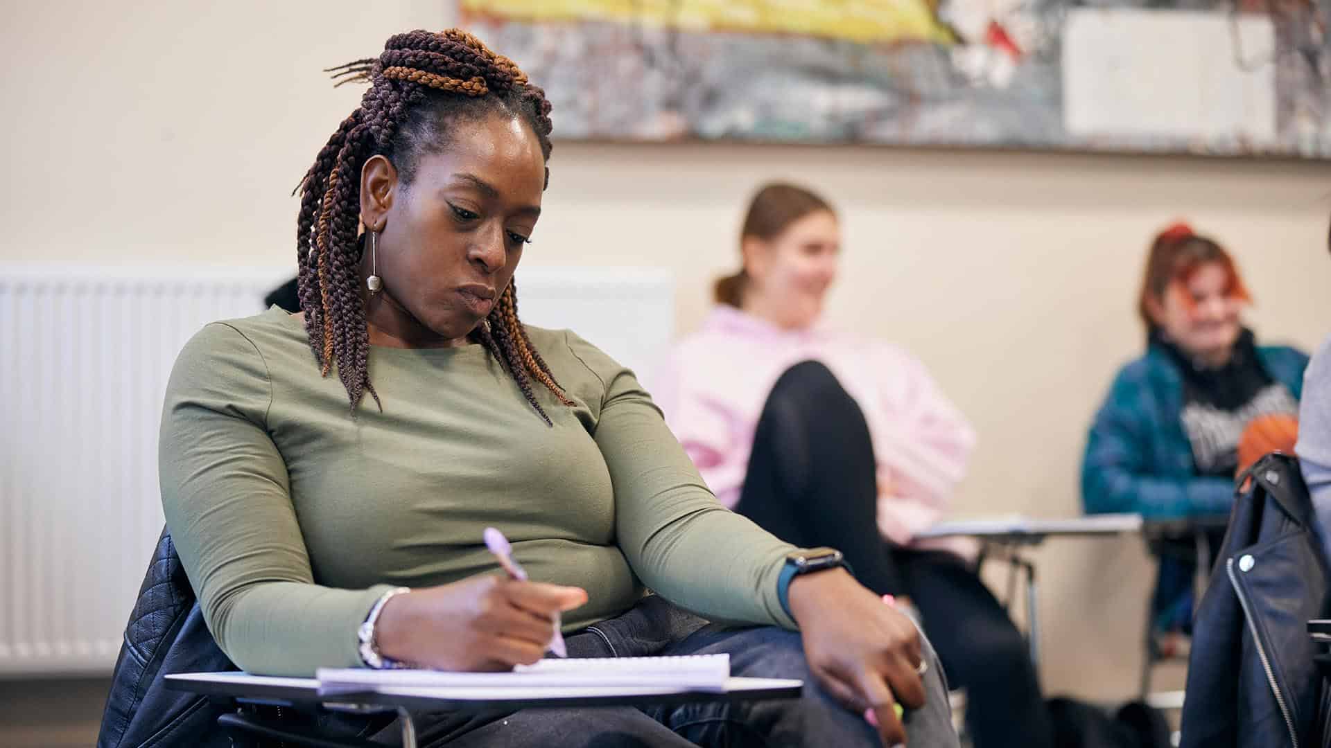 social work students sat in a lecture