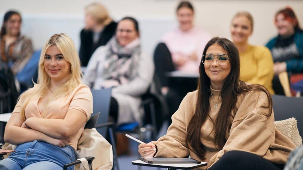 social work students sat in a lecture