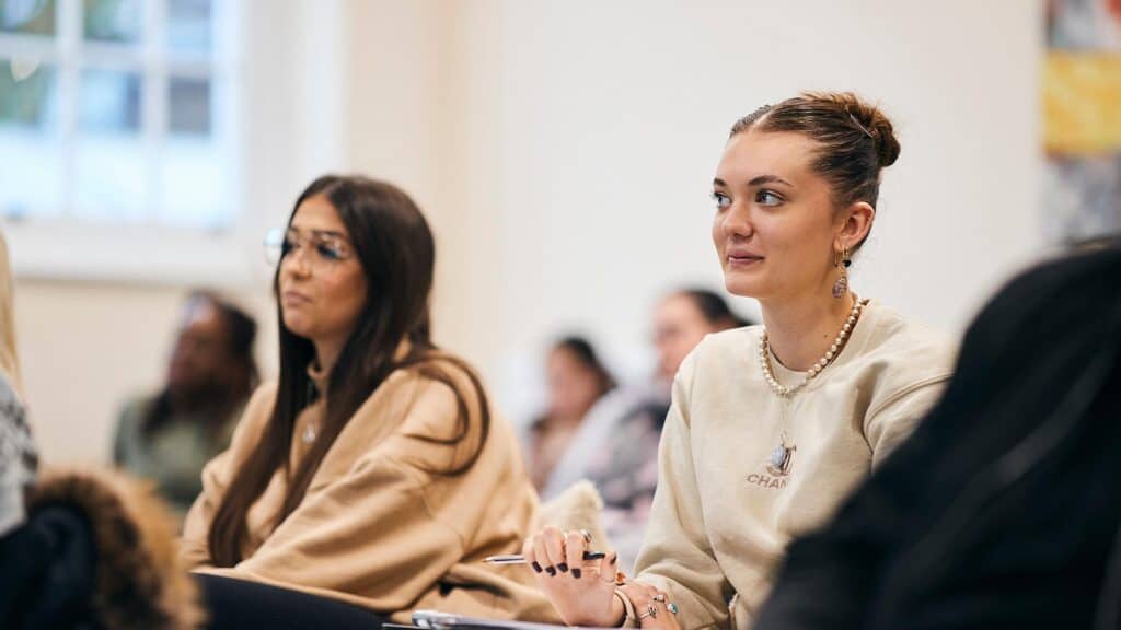 social work students sat in a lecture