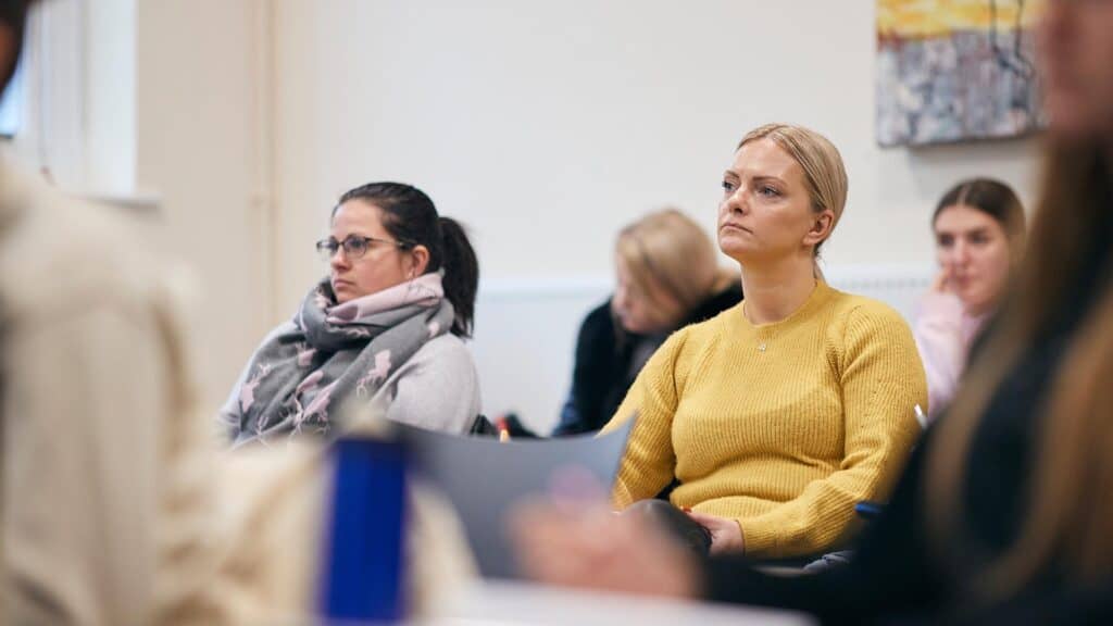 social work students sat in a lecture