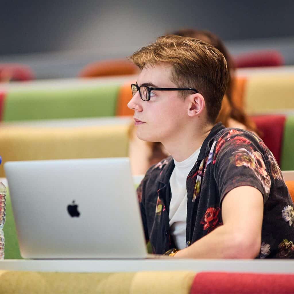 screenwriting student sat in a lecture