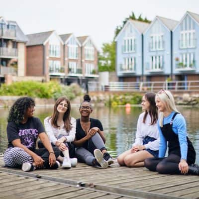 students by canal