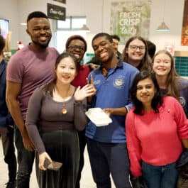 Students standing together