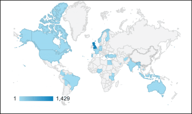 Map showing the Global Reach Of Early Childhood Care And Education In Emergencies