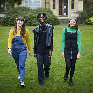 students outside cloisters