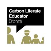 Bronze Carbon Literate Educator logo