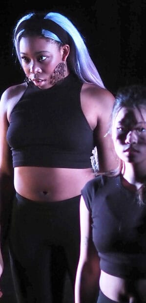 Musical theatre student performing