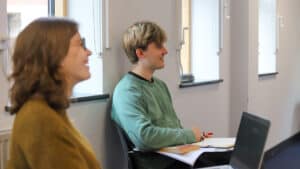 students in an English class
