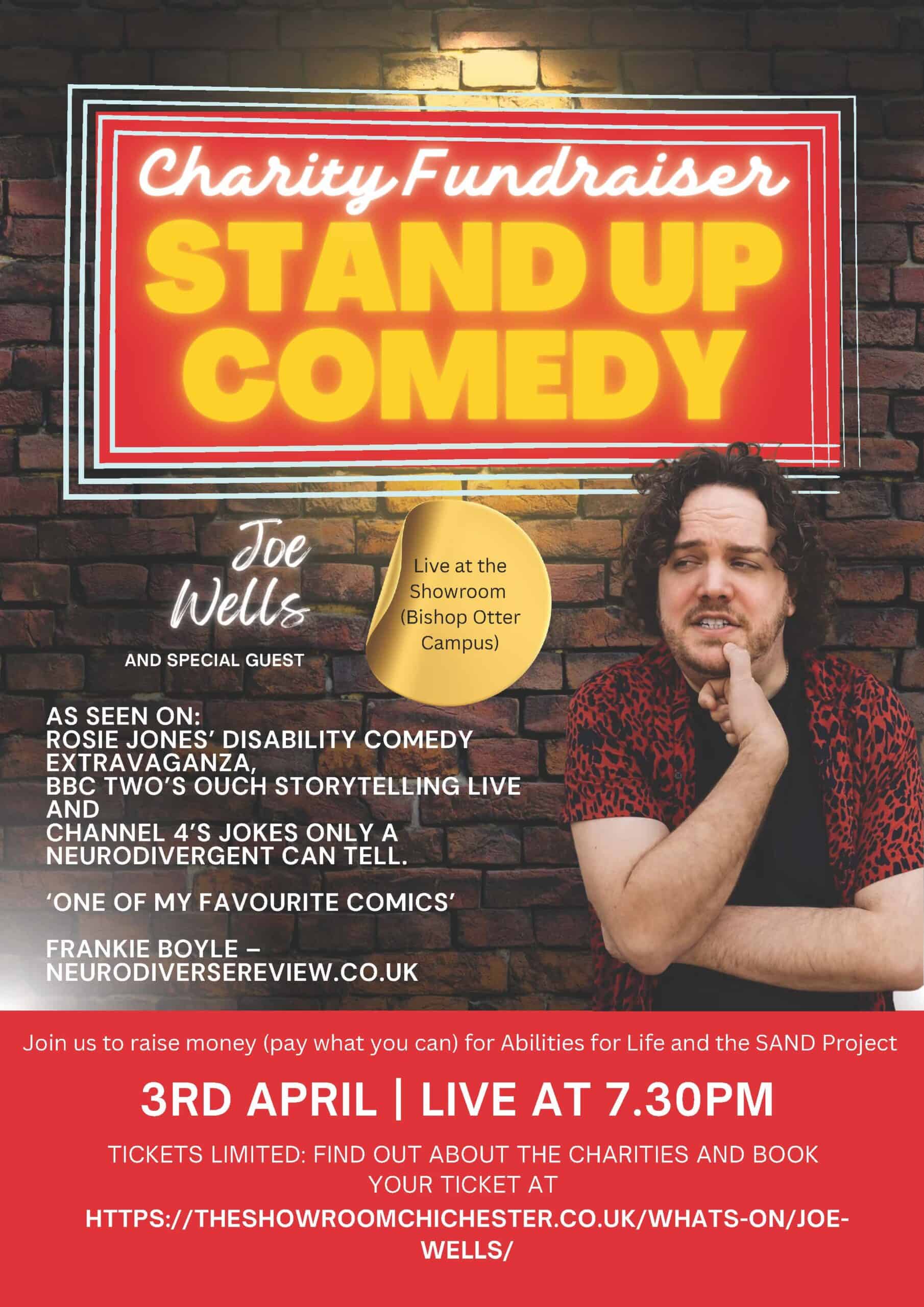 Charity Fundraiser Stand Up Comedy - Joe Wells