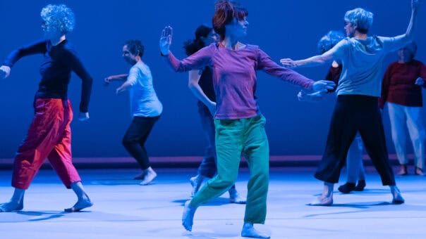 Dance students performing