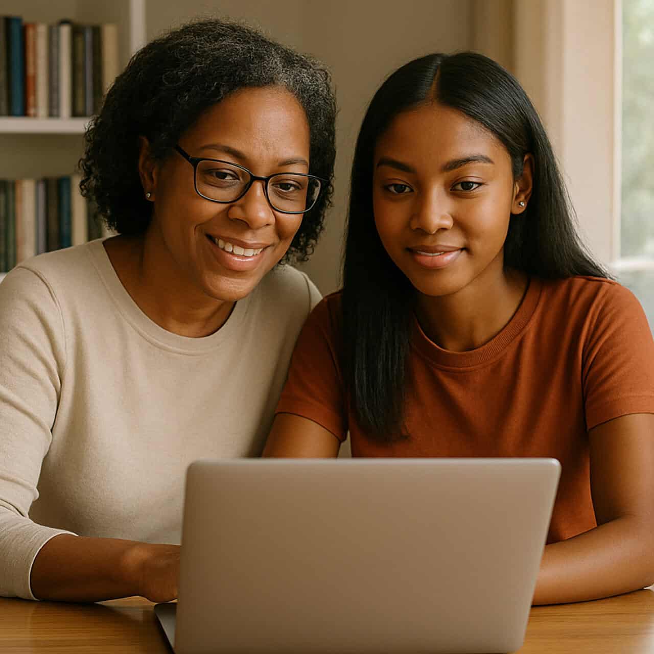 25 Clearing Parents Guide parent and child looking at computer screen